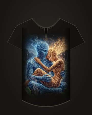 Lovers tee, flame